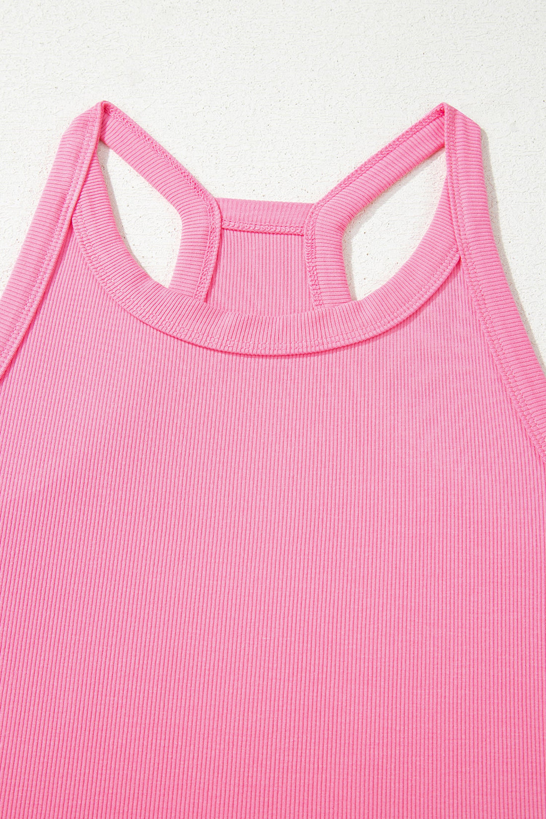 Solid Ribbed Tank Top & Sweatpants Set