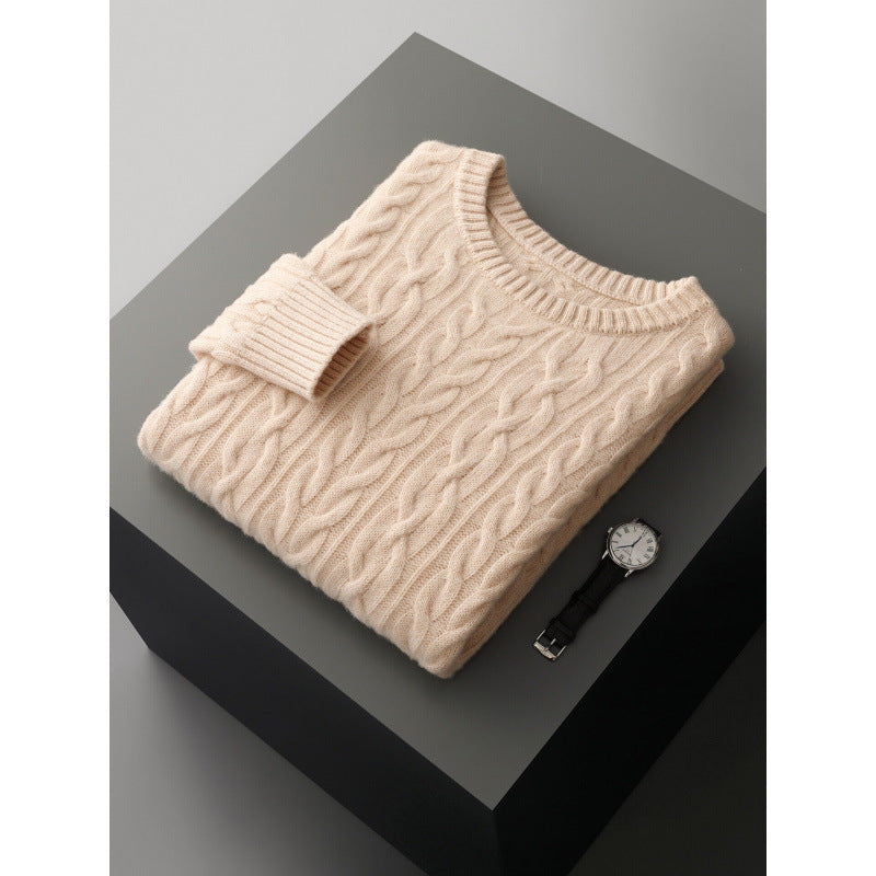 Men's Classic Knit Crew Neck Pullover Sweater - Minimalist Casual