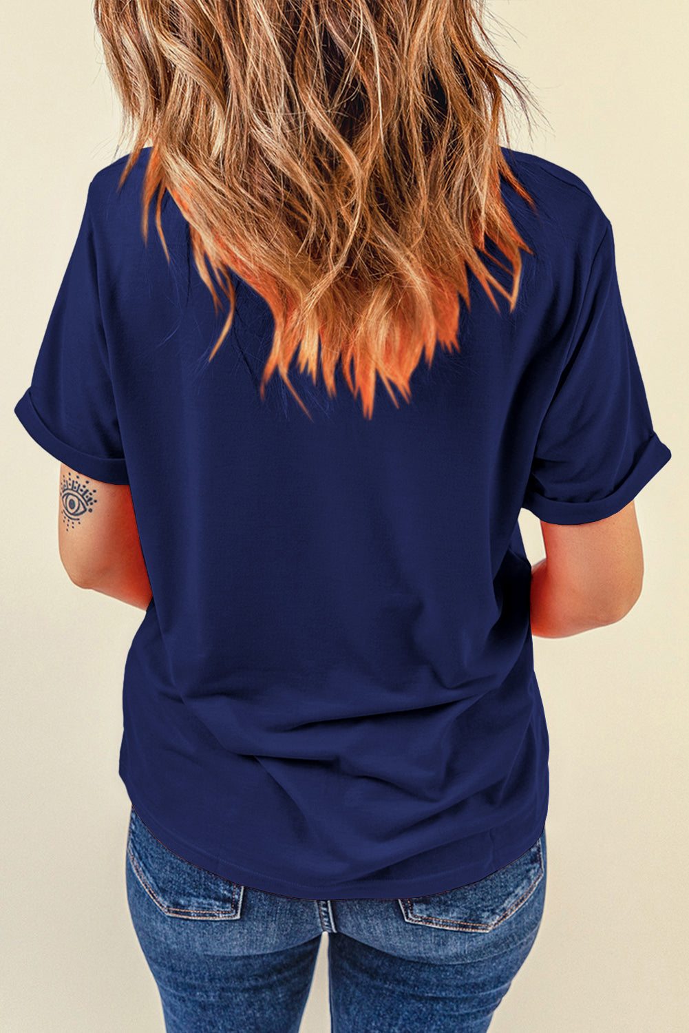Blue GAME DAY TOUCH DOWN Graphic T Shirt for Football Season