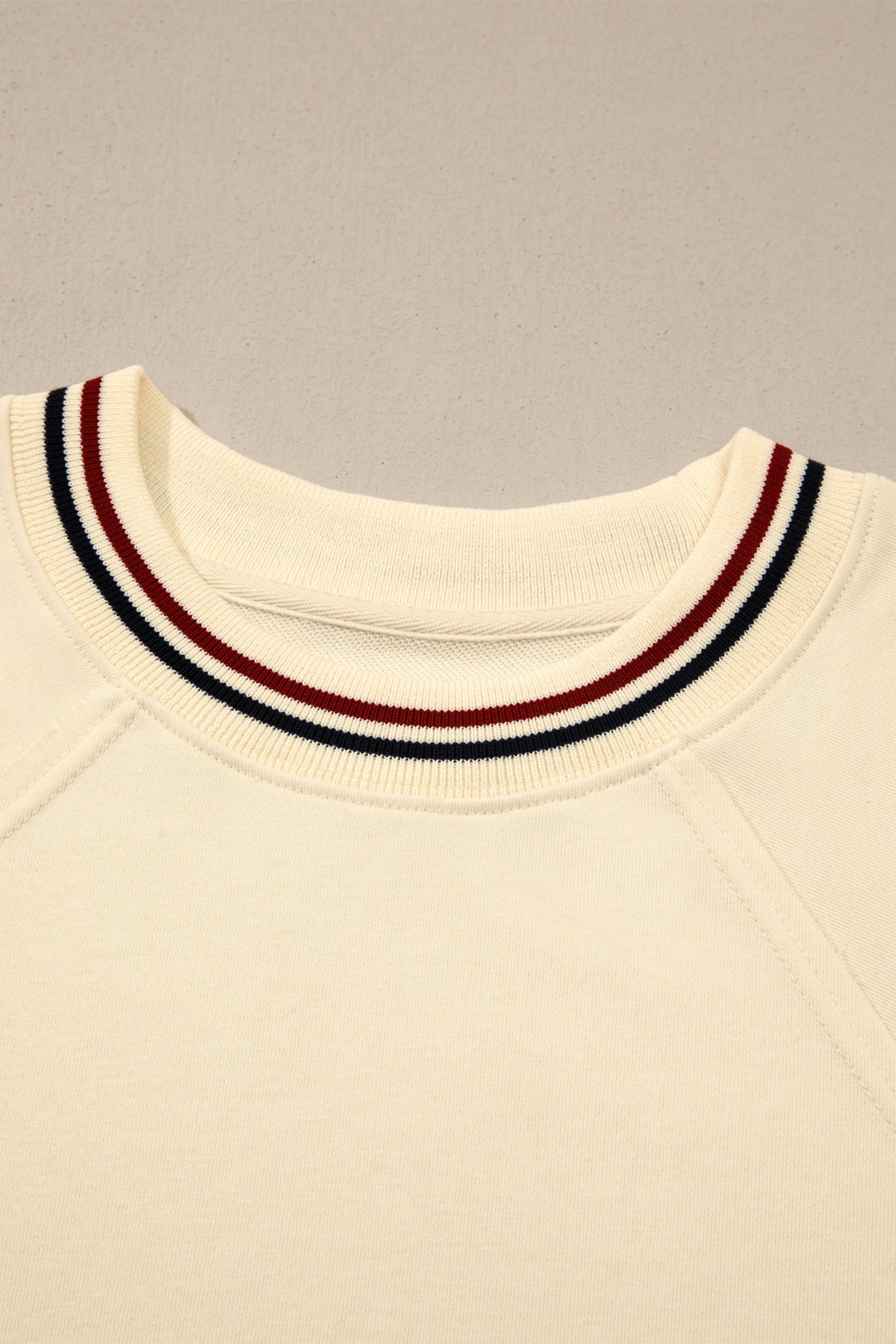 Varsity Stripe Tunic with Cuffed Short Sleeves