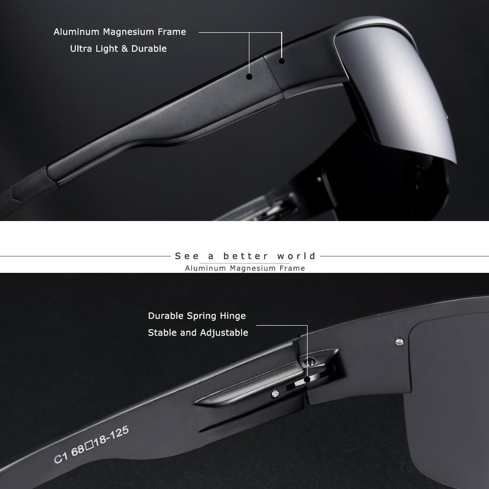 Retro Oversized Polarized Sunglasses with UV400 Protection