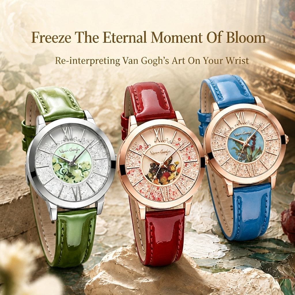 Van Gogh Women's Artistic Quartz Watch Leather Strap