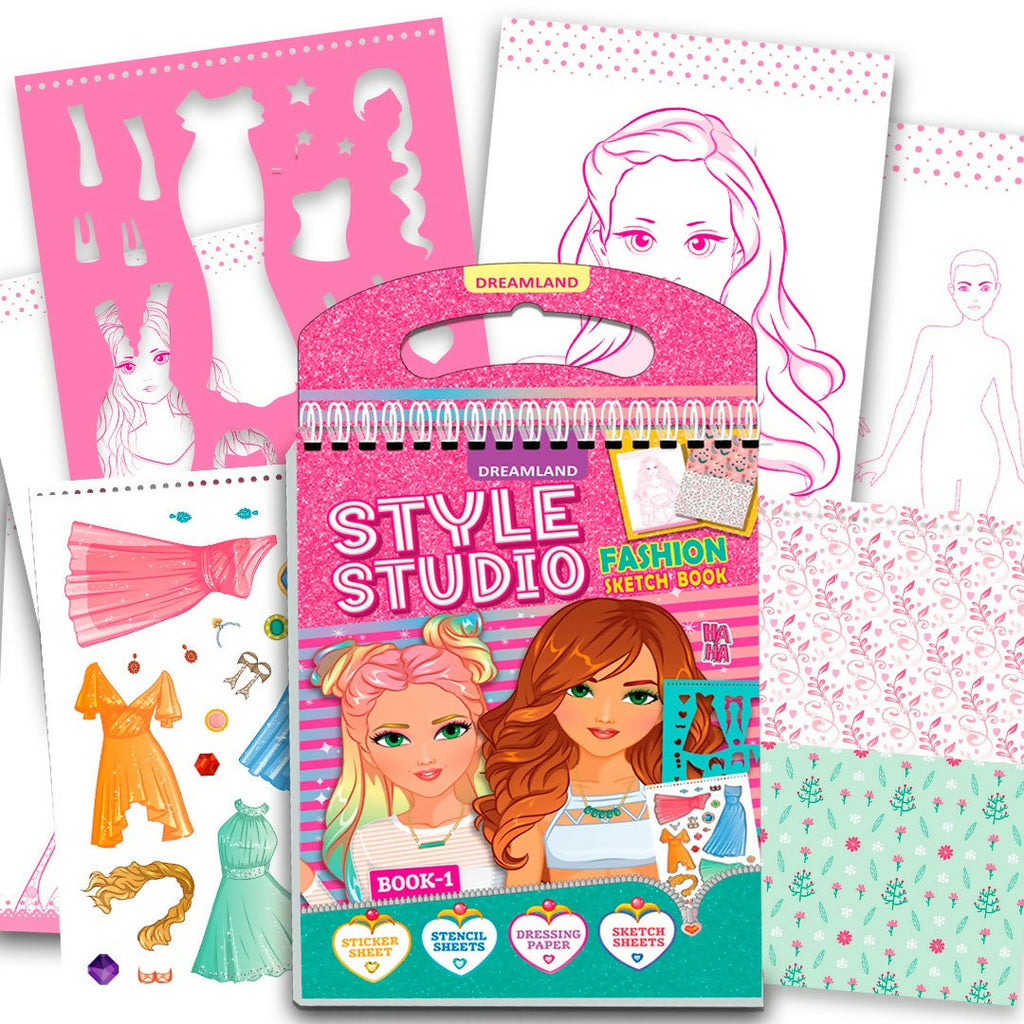 Style Studio Fashion Sketch Activity Book for Girls Ages 4-8