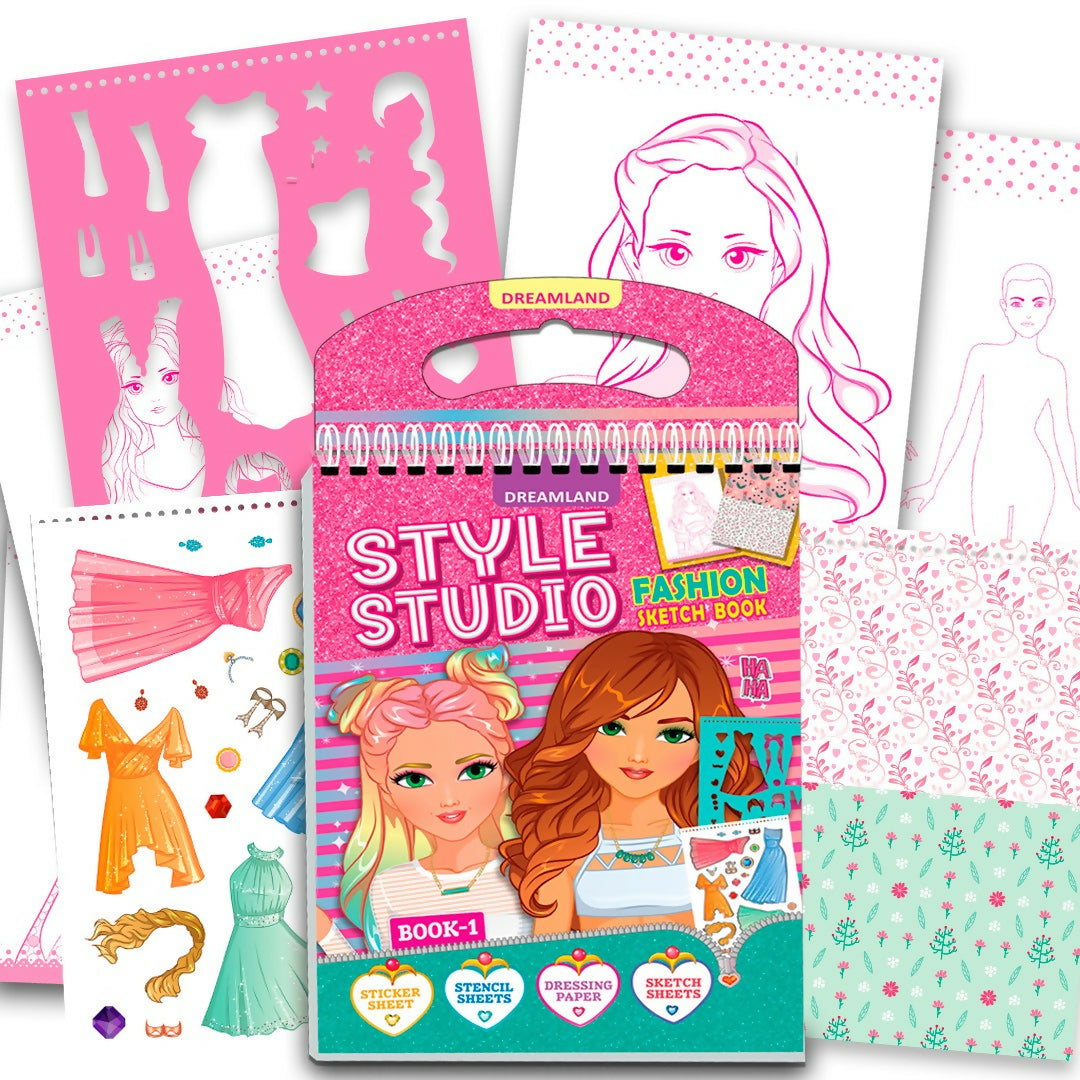 Style Studio Fashion Sketch Activity Book for Girls Ages 4-8