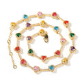 Colorful Heart Adjustable Bracelet Necklace