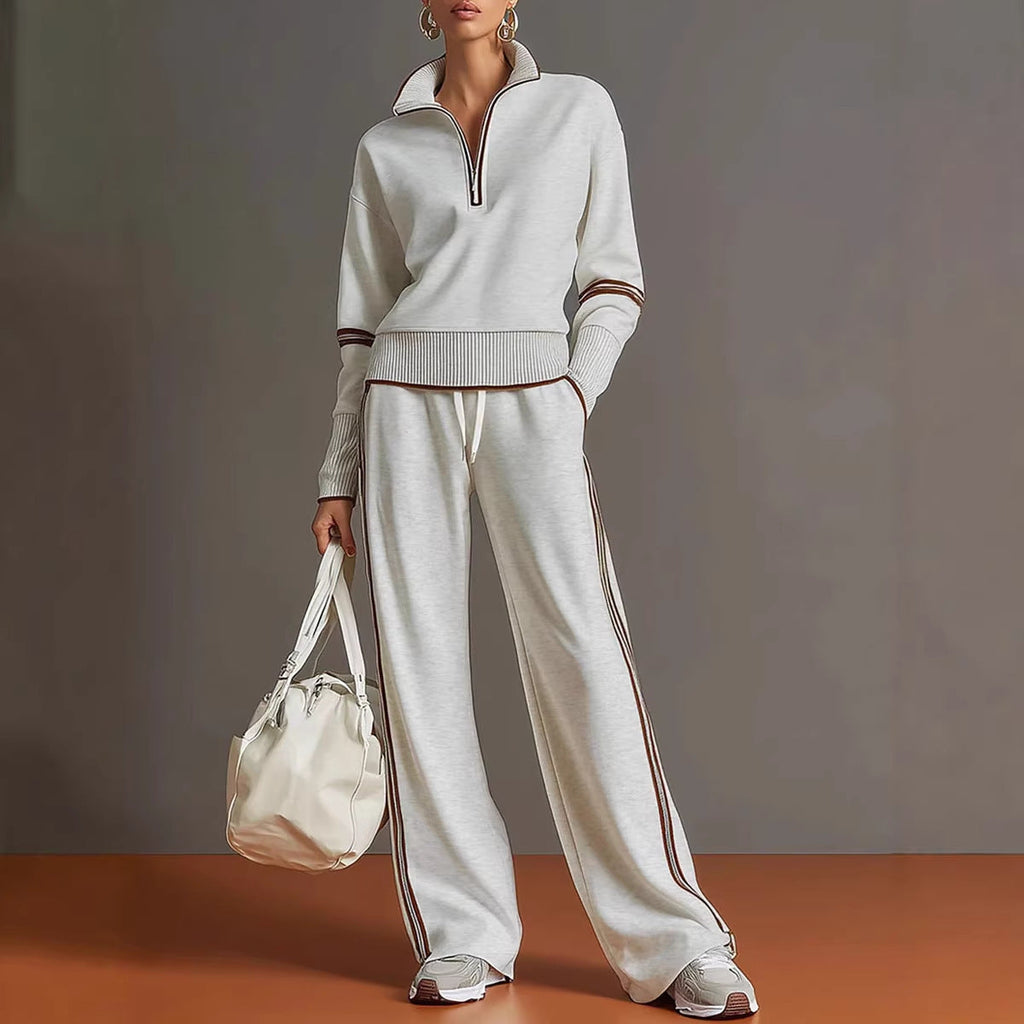Women’s Casual Two-Piece Long Sleeve Pullover and Jogger Set - Image 2