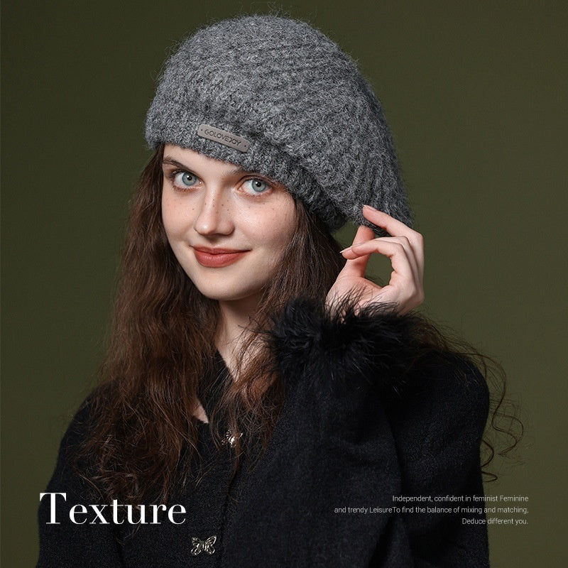 Women's Cozy Wool Knit Beanie – Soft Winter Hat