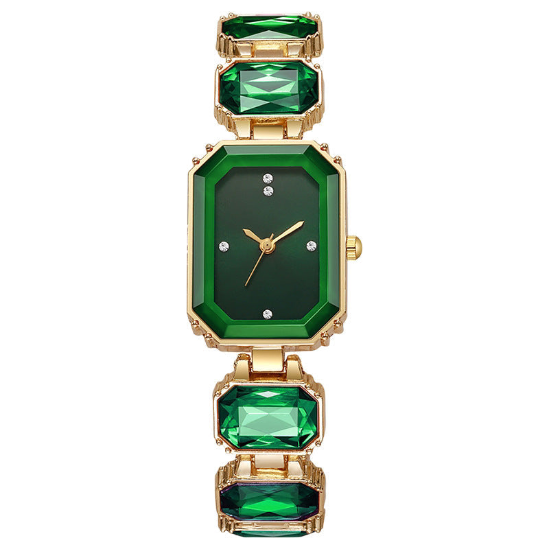 Womens Watch Colorful Emerald Green Luxurious And Understated