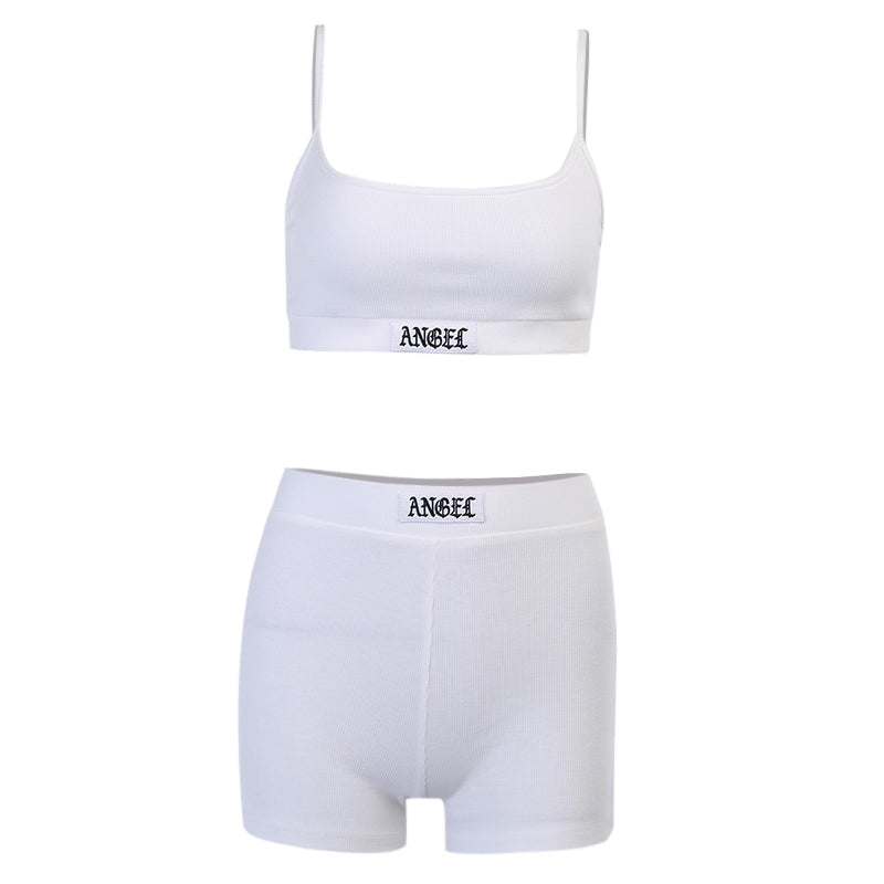 Women's Fashionable High-Waist Fitness Set (2 Pieces)