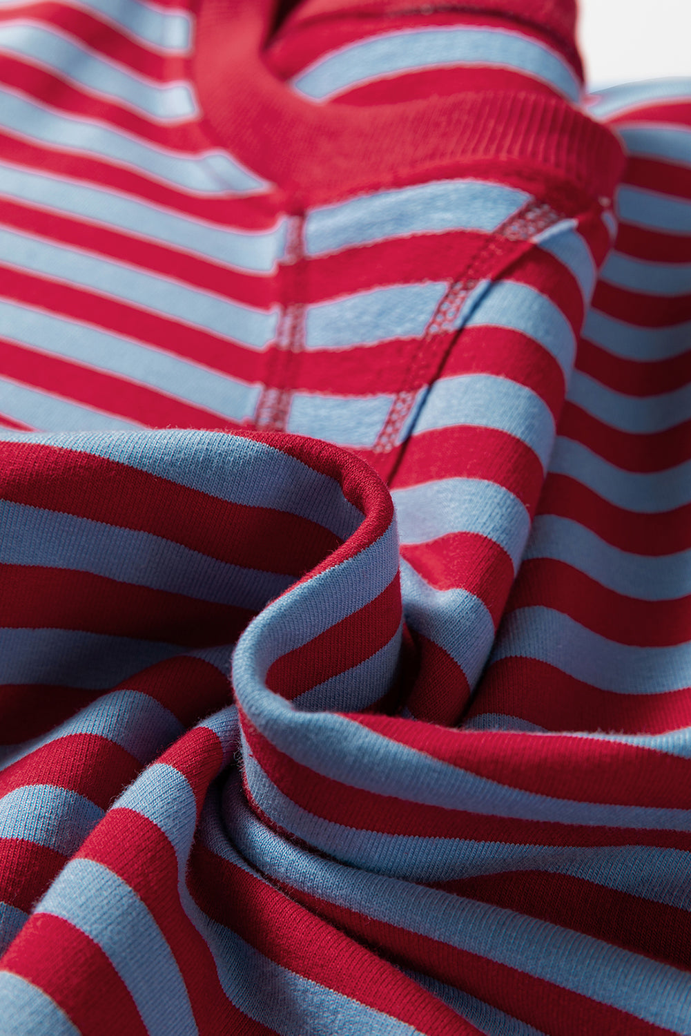 Stripe Reverse Seam Contrast Trim Sweatshirt