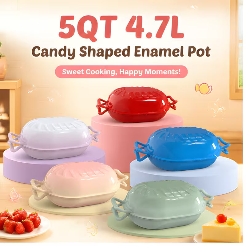 5-Quart Enameled Cast Iron Bread Oven with Dome Lid and Potholders