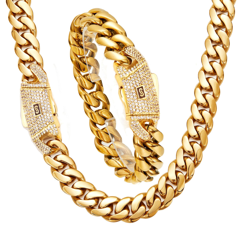 Mens Fashion Stainless Steel Polished Necklace