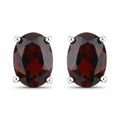 1.70 Carat Genuine Garnet .925 Sterling Silver Earrings