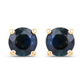 1.30 Carat Genuine Blue Sapphire 10K Yellow Gold Earrings
