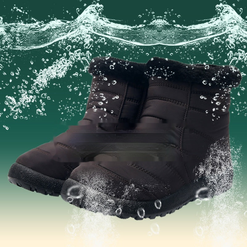 Women's Waterproof Snow Boots with Thickened Cotton Lining