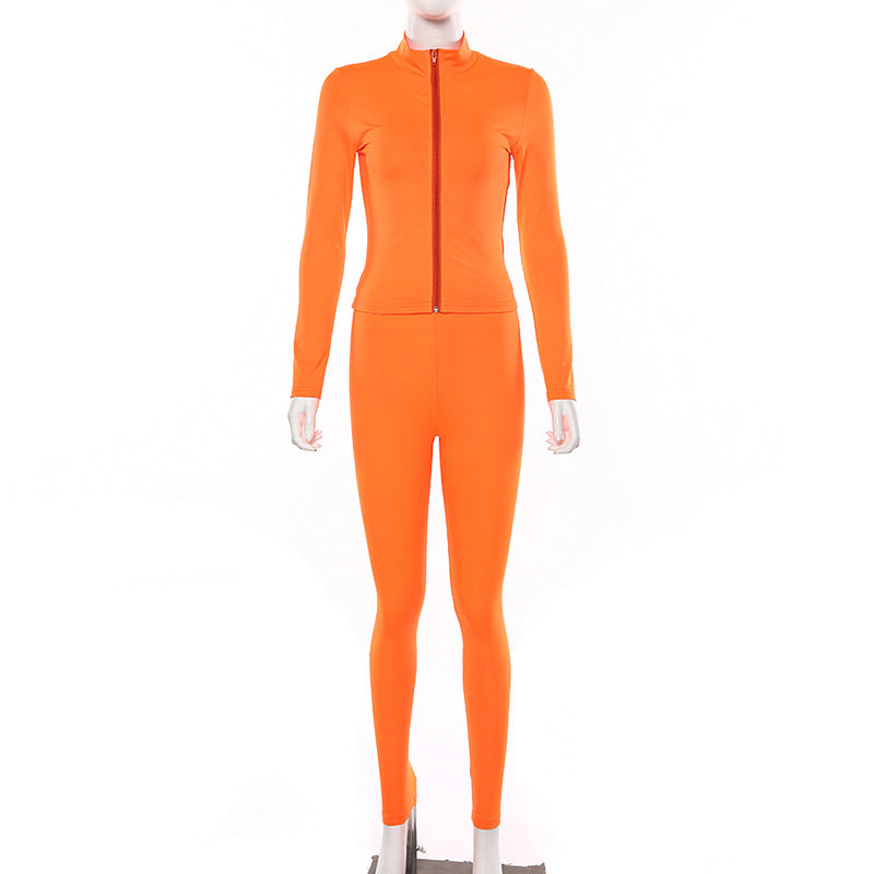 2019 Women's Fluorescent Long Sleeve Yoga Set