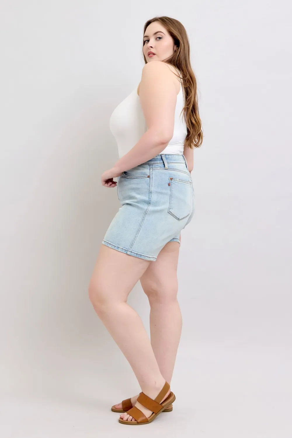 Judy Blue 2 Button Denim Shorts with Pockets
