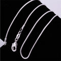 European And American Alloy Necklace Silver Plated