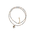 Tiger's Eye Bird Pendant Necklace Handmade Bohemian Brass Jewelry