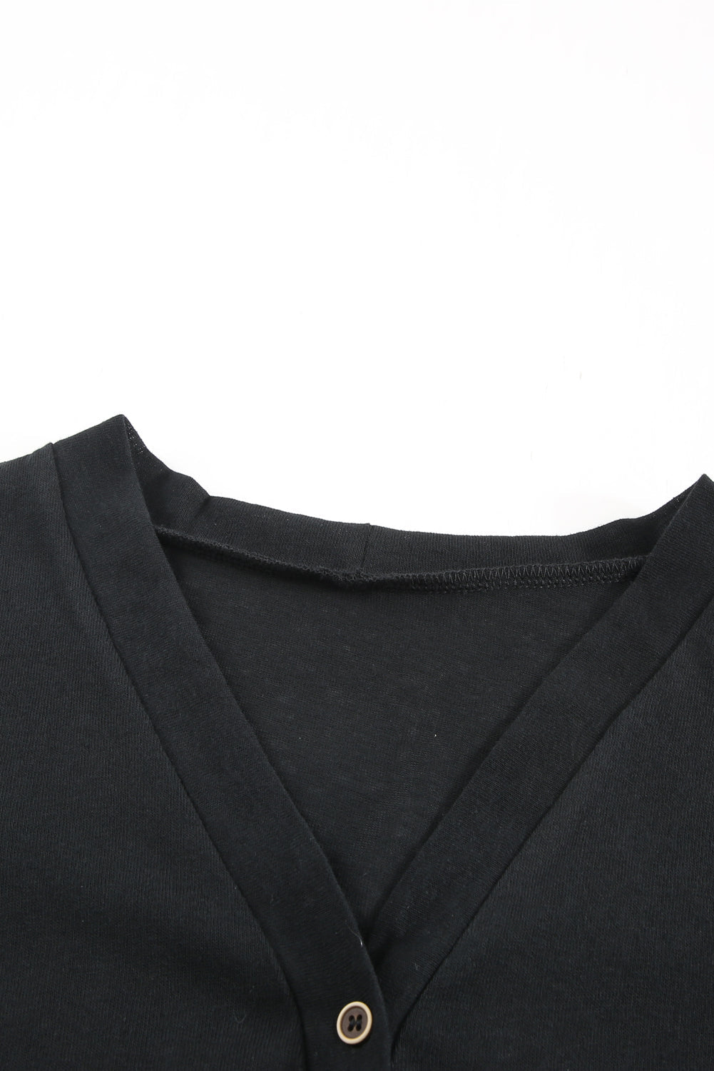 White Longline Open-Front Buttoned Cardigan - Lightweight Knit
