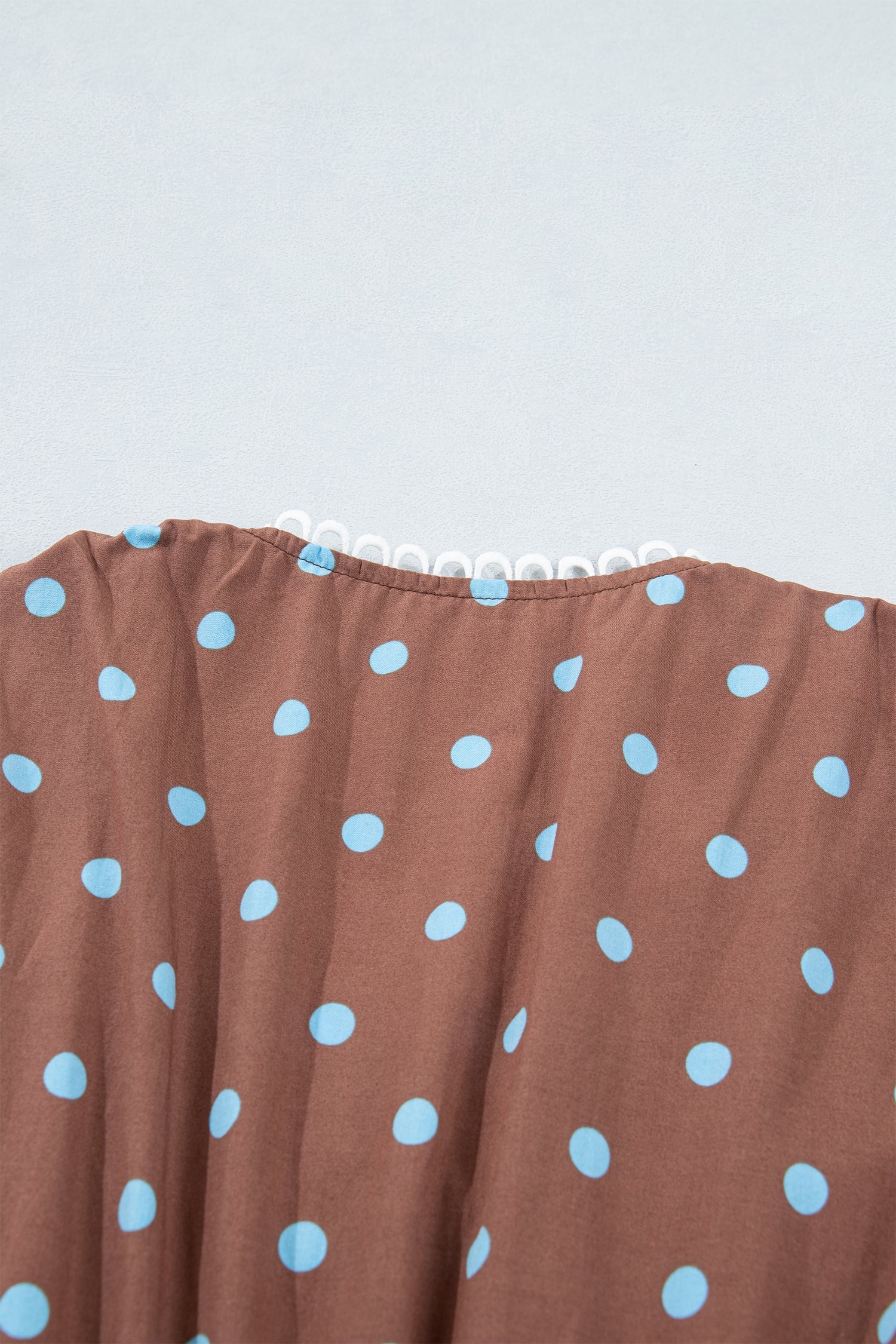 Polka Dot Zip Up V-Neck Sleeveless Dress