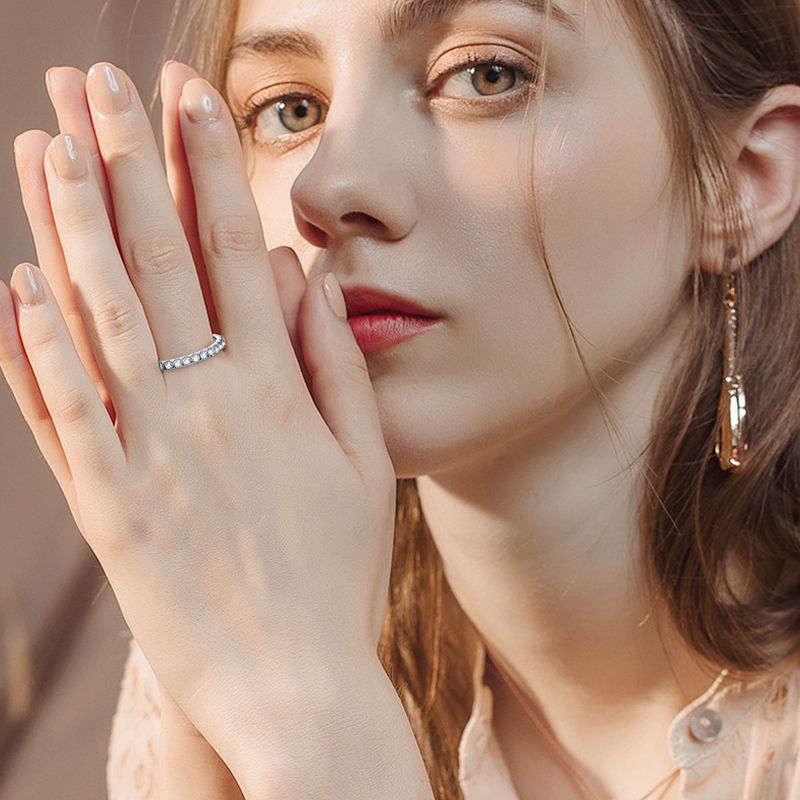 Stylish And Sophisticated Starry Moissanite Ring