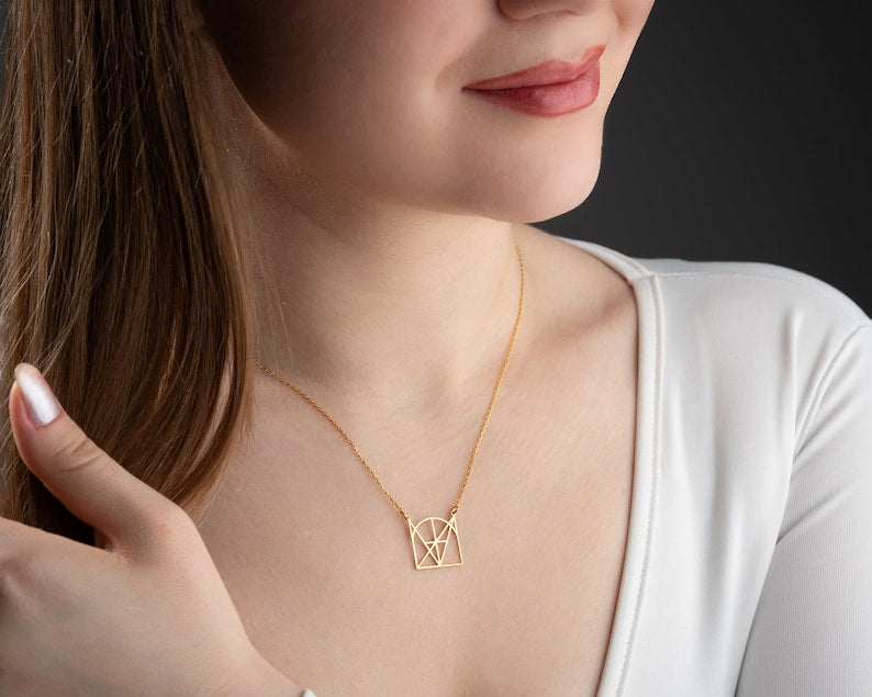 Customized Intertwined Initial Monogram Necklace Minimalist Jewelry