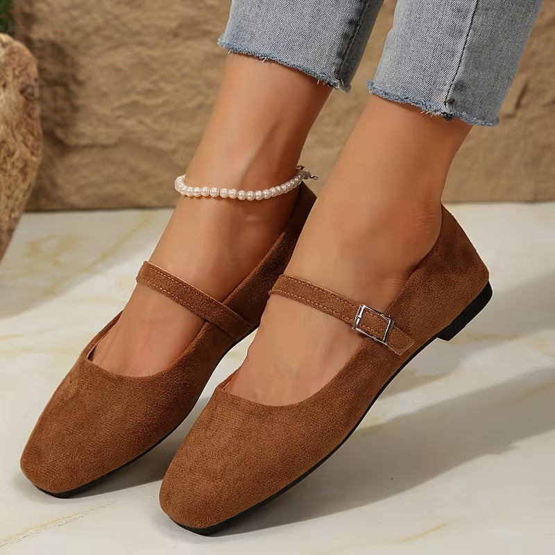 Women's Flat Vintage Mary Jane Pumps Minimalist Style
