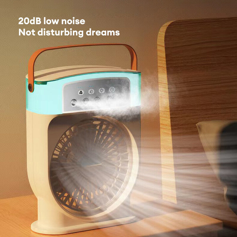 Portable 5-Spray USB Air Cooler & Humidifier with 7 LED Lights