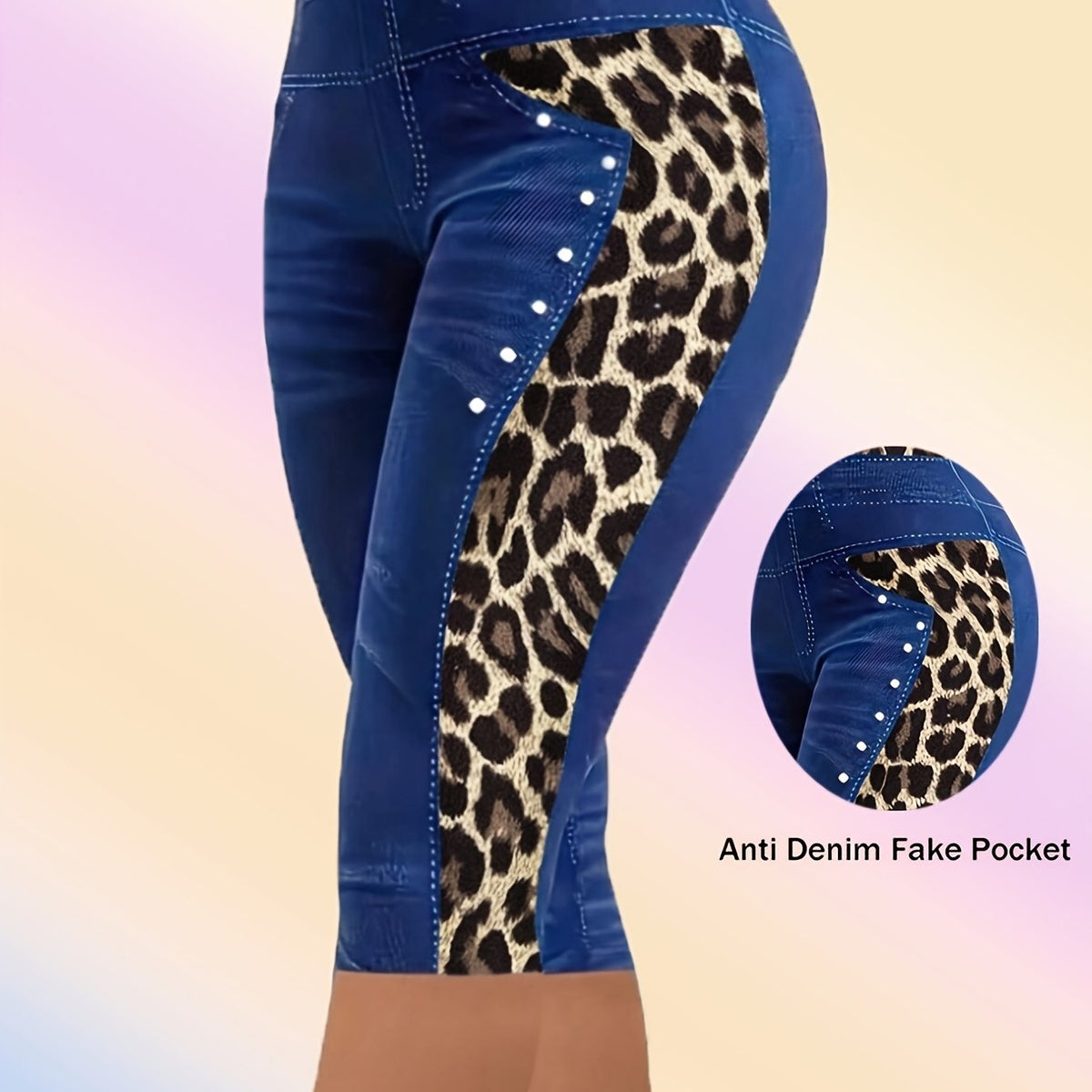 Chic Plus Size Leopard Print Casual Leggings