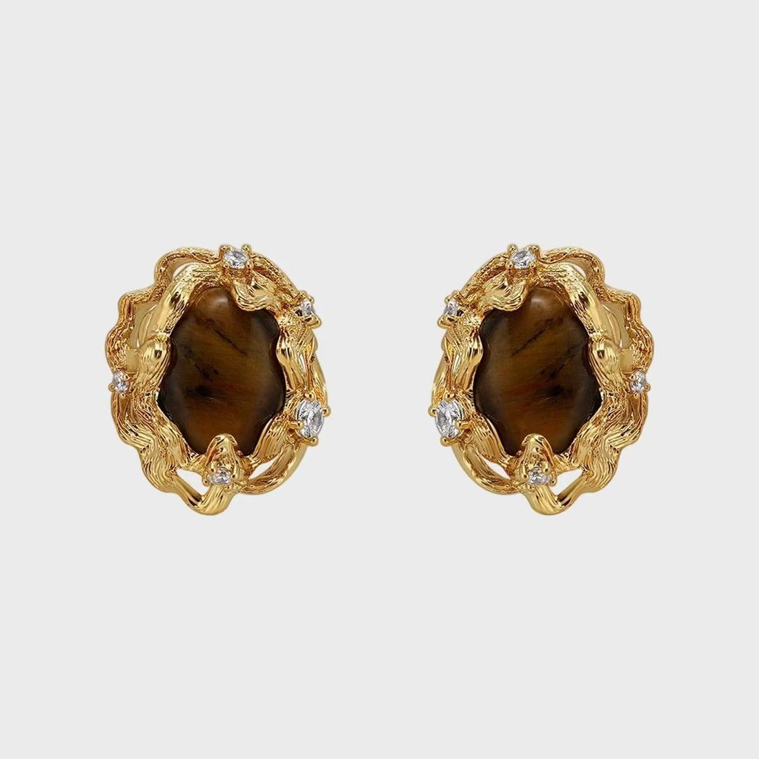 Retro Geometric Irregular Resin Earrings Oversized Statement Jewelry