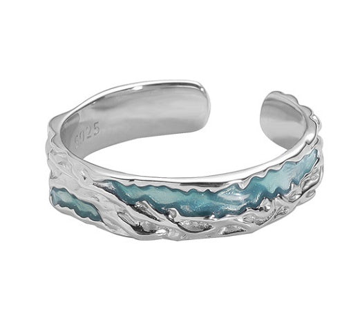 Men's S925 Sterling Silver Adjustable Ring - Modern Minimalist Band