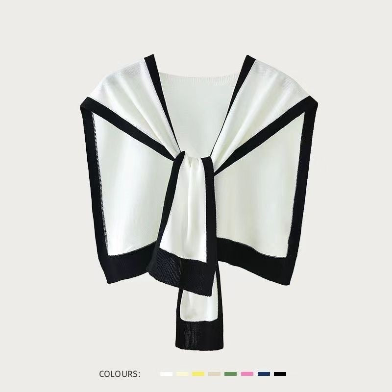Knitted Fake Collar Shawl - Minimalist Shoulder Neck Protection