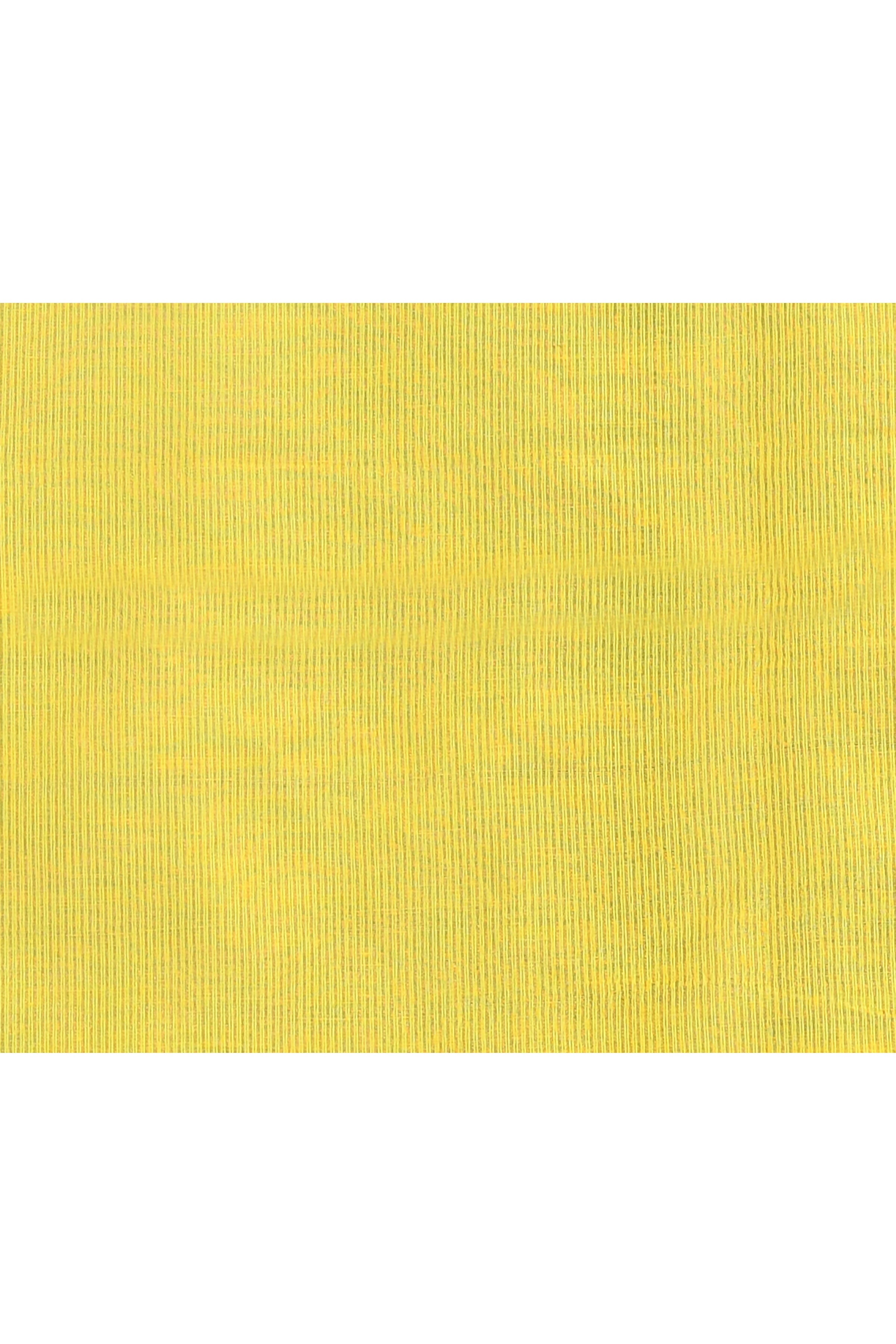 Yellow Embellished Cotton Blend Zari Check Handloom Saree