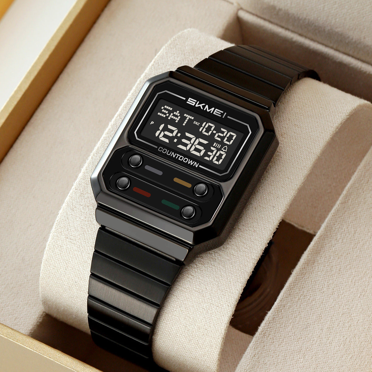Men's Retro Multifunctional Waterproof Digital Watch