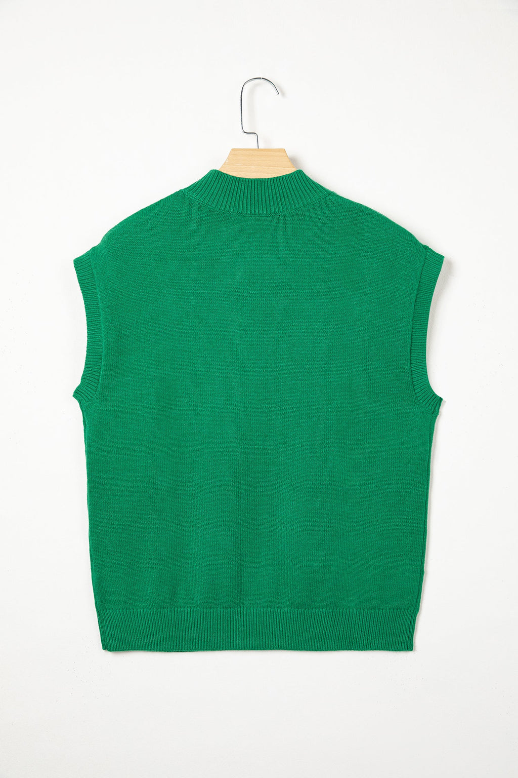Western Horseshoe Mock Neck Short Sleeve Knit Sweater