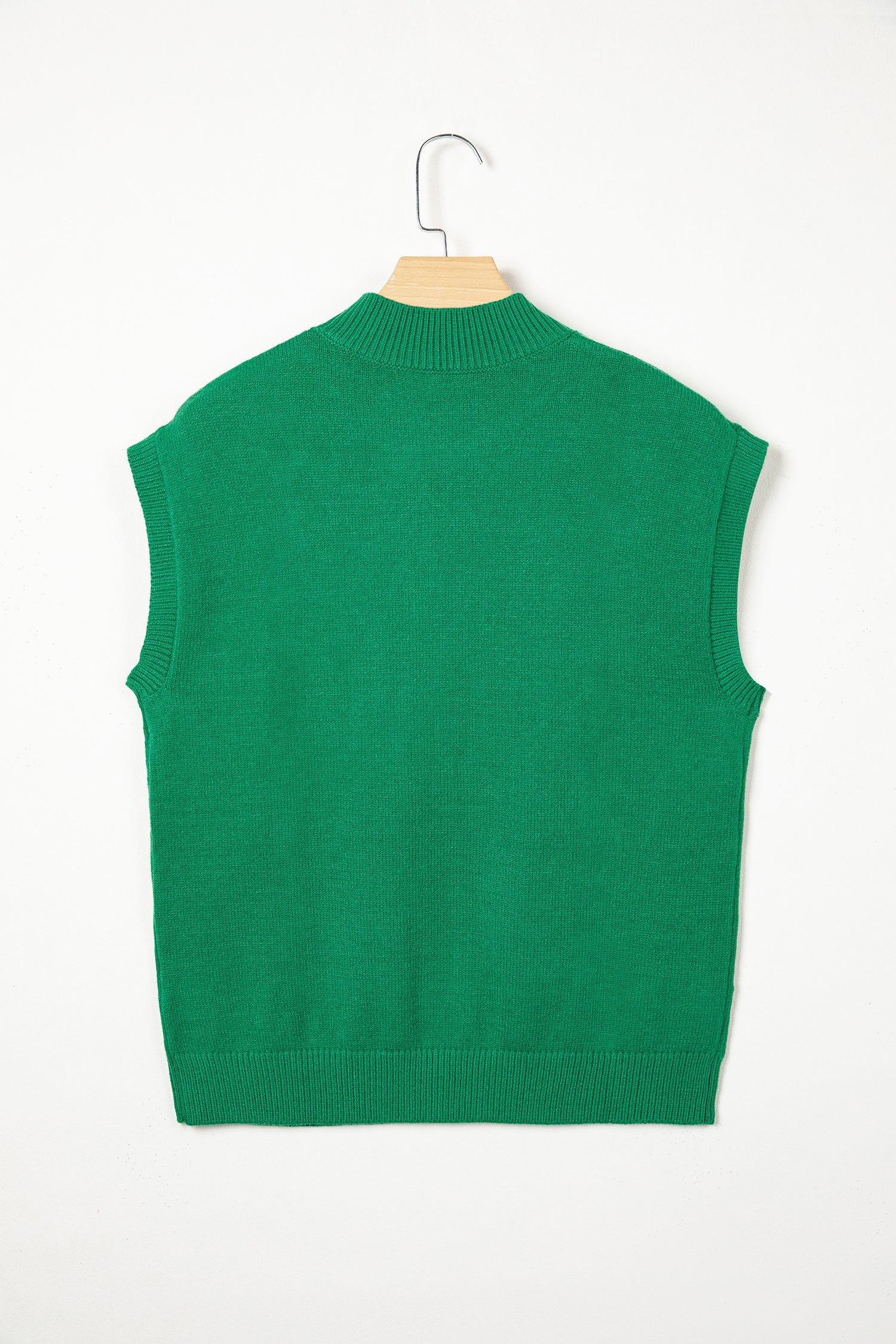 Western Horseshoe Mock Neck Short Sleeve Knit Sweater