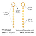 Small Disc Tassel Pendant Earrings For Women