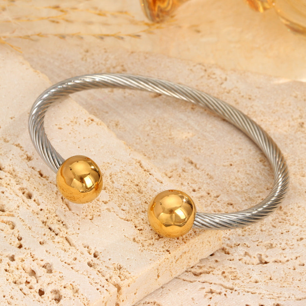 Twisted Steel Wire Bracelet For Men And Women