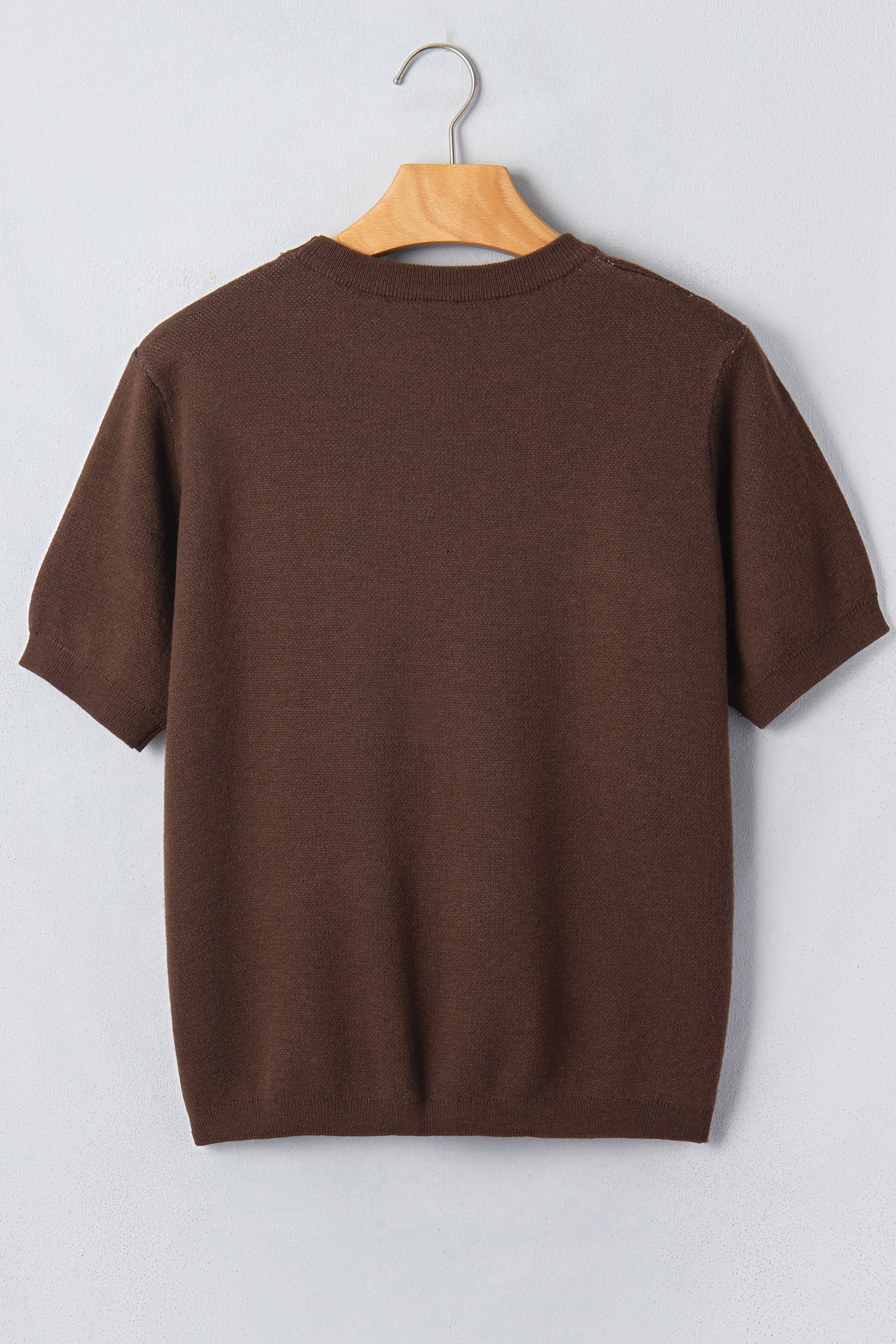 Western Geometric Short Sleeve Sweater Knit Top