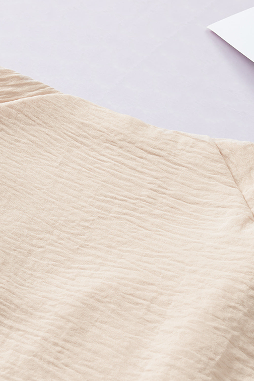 Apricot Plain V Neck Casual Knotted Shoulder Vest