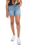 5" MID-RISE ROLL CUFF JEAN SHORTS IN DENYSE