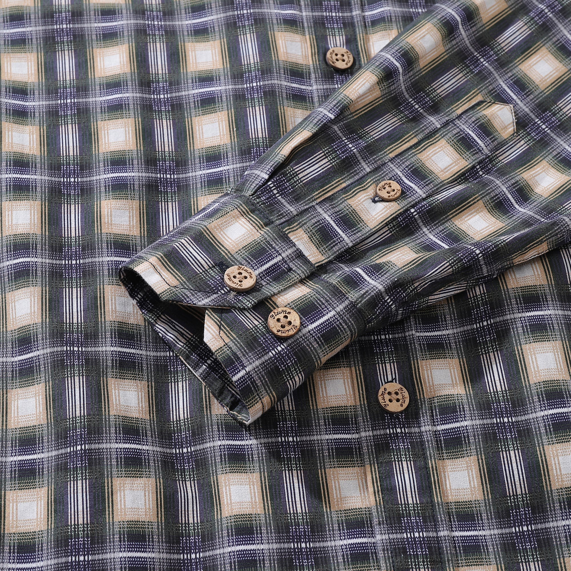 Men's Urban Sophistication Plaid Cotton Long Sleeve Shirt