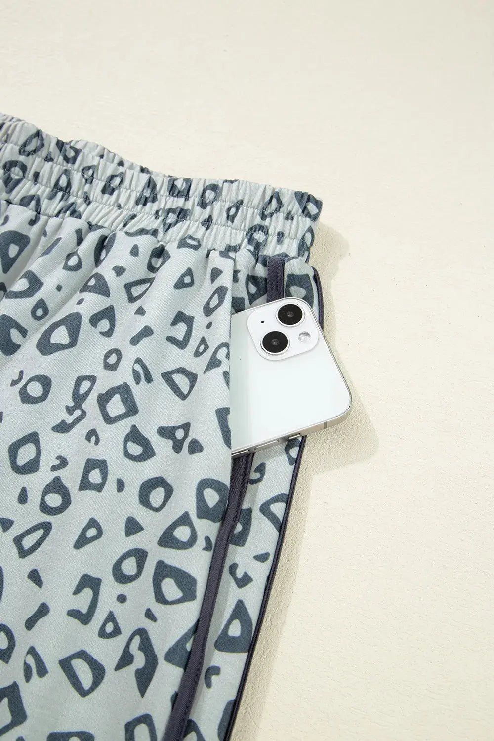 Leopard High Waist Side Bow Pants