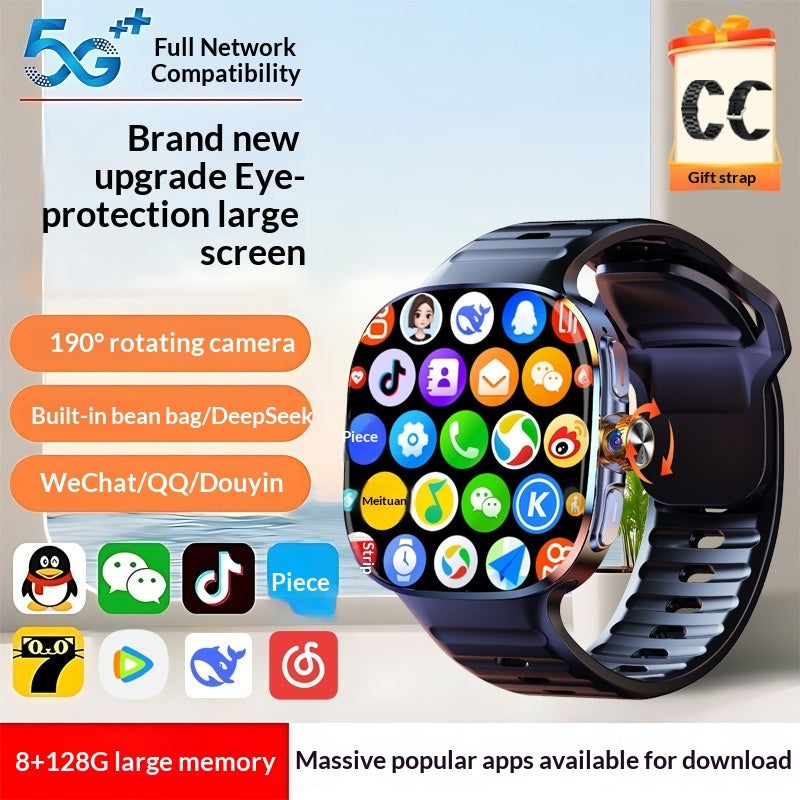 Smart 5G ESIM-enabled Multi-function Large-screen Smartwatch Phone