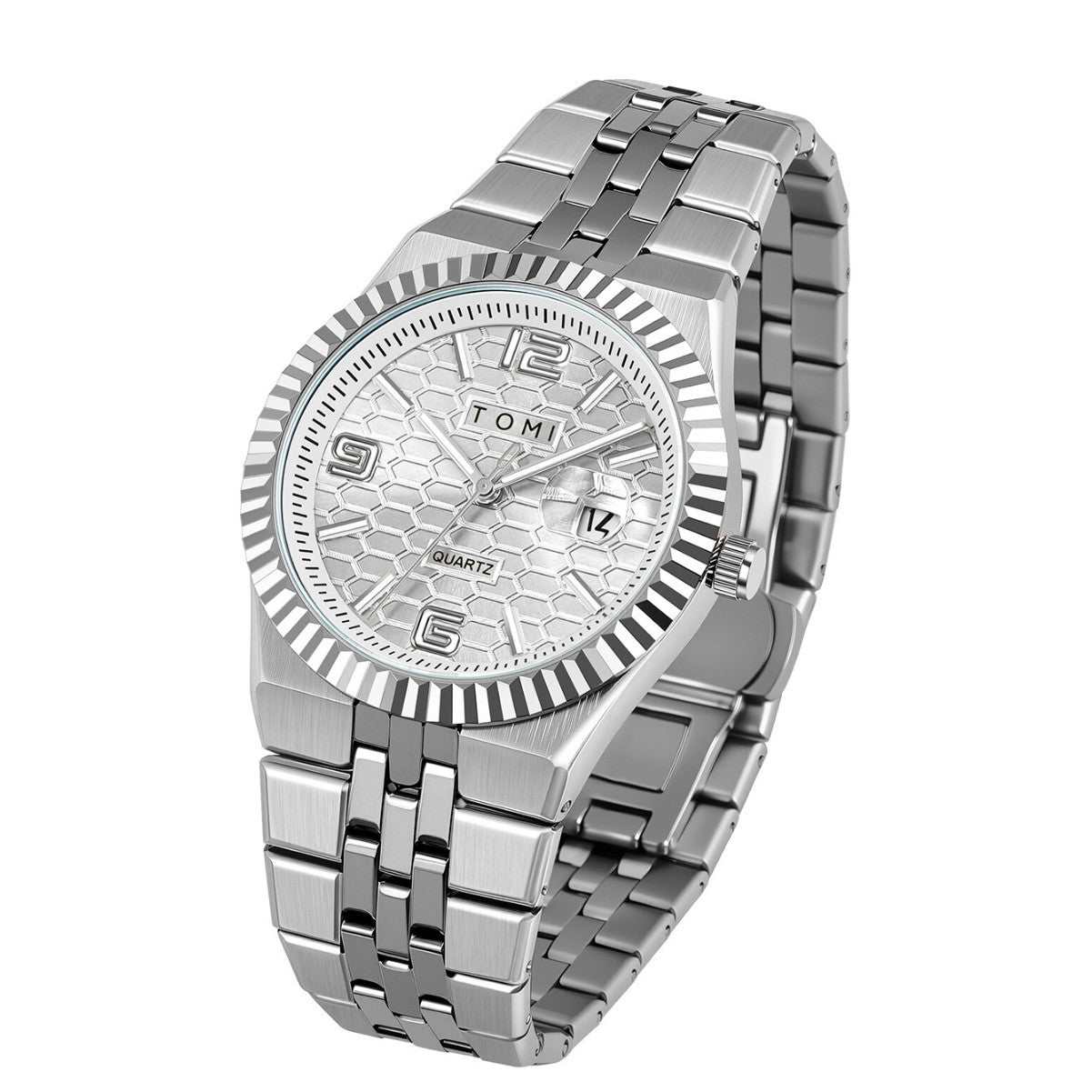 Minimalist Men's Quartz Wristwatch with Classic Silver Finish