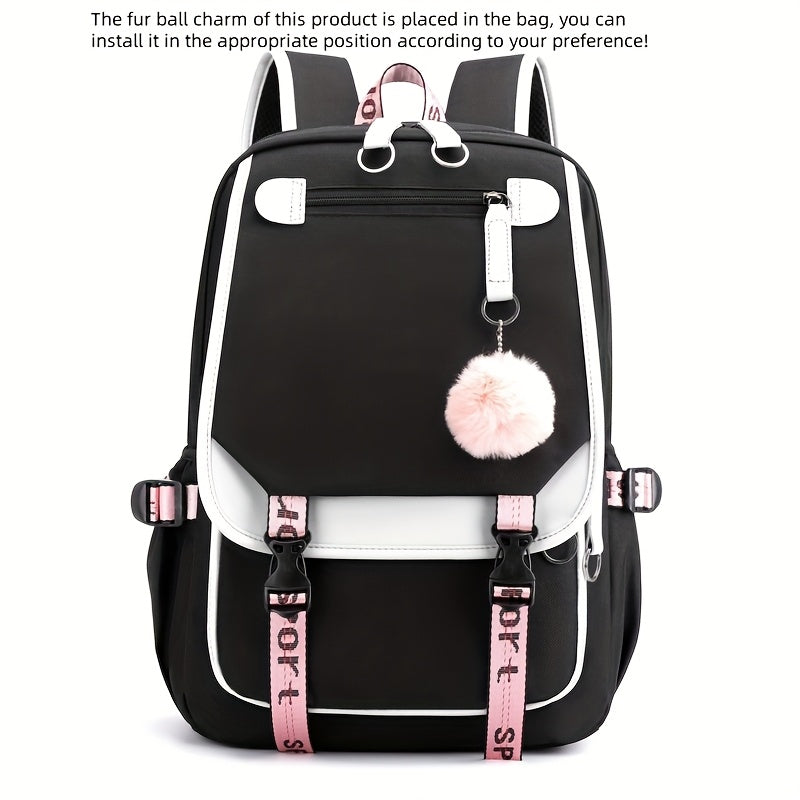 Spacious Fashion Casual Unisex Middle School Backpack