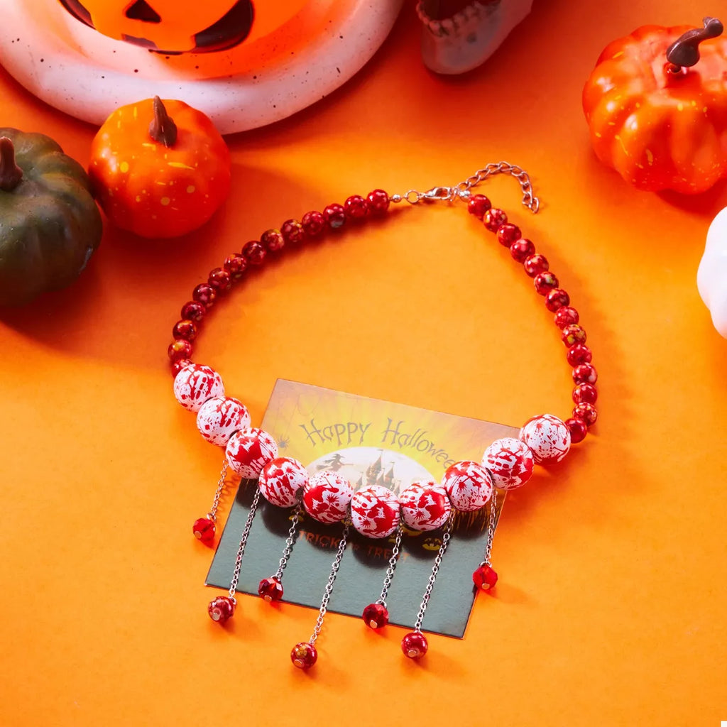 Halloween Theme Necklace with Dangling Beads