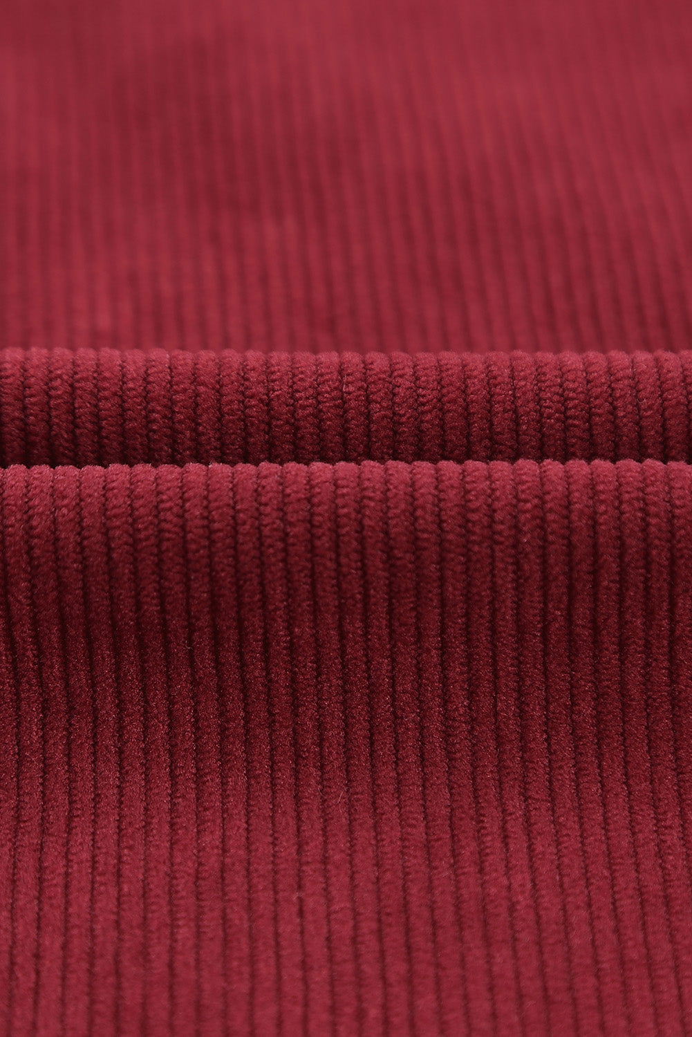Solid Corduroy Front Bib Pocket Wide Leg Overalls