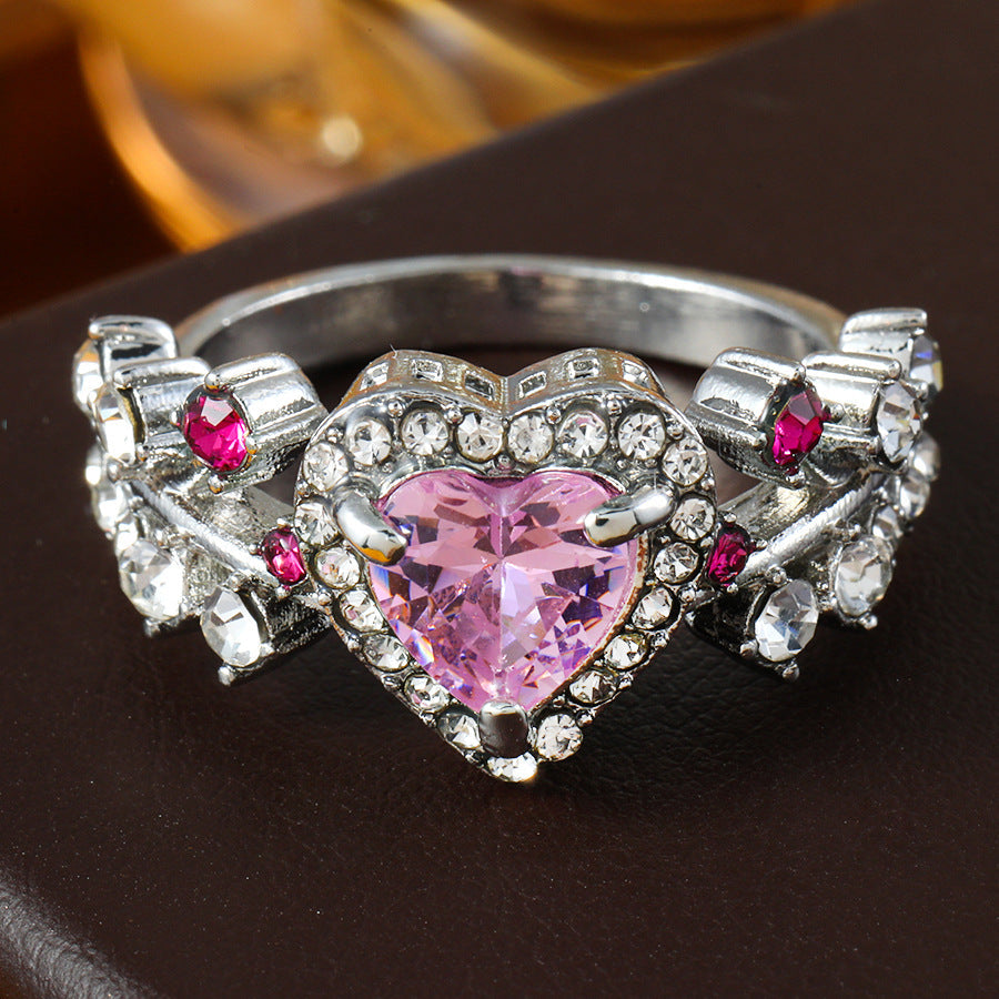 Women's Alloy Full-Crystal Casual Ring Set